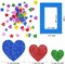 24 Pieces Colorful Felt Photo Frames Holiday Picture Frames and 50 Pieces Colorful Glitter Foam Stickers for Home and Office Decoration,12 Colors, 4 x 6 Photos(4.7 x 2.8 Inch,Simple Colors)